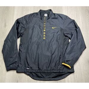 Nike Jacket Men Medium Livestrong Cycling Windbreaker VentLance Armstrong‎ Y2K